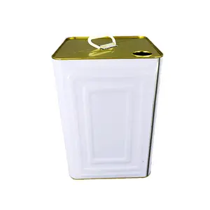 18L 20L Cooking Oil Jerry Can Large Square Empty Edible Cooking Oil Metal Pail Packaging Tin Can