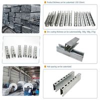 Vente en gros directe usine de profilés en acier inoxydable pour décoration moderne : profilés en C perforés et profilés en C rainurés