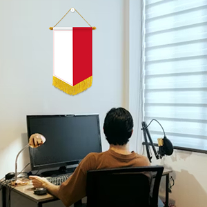 Wholesale Mini Pennant Car Flags Monaco Wall Decor <b>Small</b> Ornaments Hanging Digital Printing Satin Material - Product Image 5