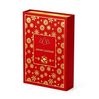 Boîte cadeau en papier magnétique pliable, emballage pour les fêtes, logo personnalisé pour calendrier de l'avent, vente au détail