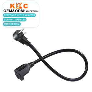 NEMA 5-15P to 5-15R Pigtail Extension, <b>Angled</b> Plug, Durable Power Adapter - Product Image 1