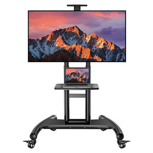 Soporte de esquina para Carro de Tv móvil Soporte de montaje de monitor motorizado Trípode Lcd Led Audio Piso Pilar giratorio Carro de TV - Product Image 1