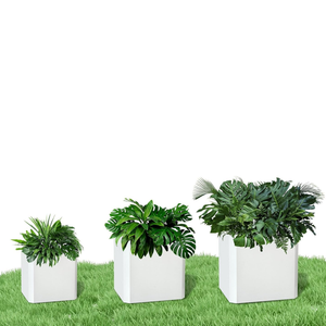 Jardinière haute en <span class=keywords><strong>métal</strong></span> sur mesure pour plantes d'<span class=keywords><strong>extérieur</strong></span>, en acier robuste, grande jardinière carrée pour la maison et le jardin, pour plantes hautes, arbres et <span class=keywords><strong>fleurs</strong></span> - Product Image 2