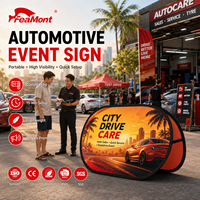 Bannière publicitaire portable FEAMONT, format A, personnalisable, impression sur mesure, pour la publicité extérieure, promotion des véhicules chez les concessionnaires automobiles