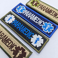 Parches Bordados PARAMEDIC Life Star Snake Battle para Ropa, de Mezclilla Ecológica Resistente a la Decoloración, con Encaje y Cierre de Gancho y Bucle