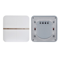 Sakelar Dinding WIFI Smart Light Dimmer EU US dengan Panel Kaca Temper dan Casing Plastik untuk Kontrol Rumah Pintar