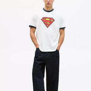 Super Cool <span class=keywords><strong>Superman</strong></span> Logo camiseta elegante contraste Trim diseño cómodo para el uso diario y ocasiones Casuales - Product Image 4