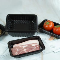 Vente en gros Récipients alimentaires en plastique à usage unique Plateau biodégradable pour carte Plateau plastique pour viande de poisson