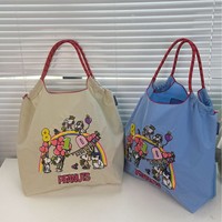 Sac à provisions réutilisable grande capacité broderie artisanat nouveau Style mode Portable bas quantité minimale de commande prix usine logo personnalisé conception sac