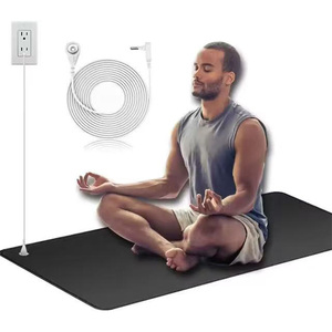 Esterilla de Yoga con conexión a tierra de 71x24 pulgadas, almohadilla de ejercicio, esterilla de carbono conductora conectada a la tierra con cable de 15 pies <span class=keywords><strong>para</strong></span> Yoga de meditación - Product Image 4