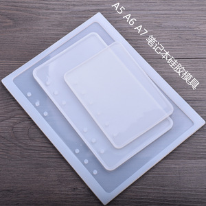 Molde de silicona para cubierta de cuaderno, tamaño A5, A6, A7, molde artesanal de resina para manualidades - Product Image 1