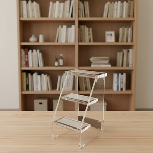 Tabouret moderne en acrylique à <span class=keywords><strong>3</strong></span> <span class=keywords><strong>marches</strong></span> pour l'ameublement de la maison - Product Image 1