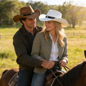 卸売 ユニセックス ウェスタン ペンタグラム ジャズ カウボーイハット 100% ポリエステル 四季対応 アウトドア スキー 旅行 - Product Image 3