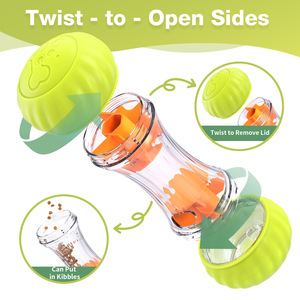 Juguete dispensador de comida para mascotas, rollo interactivo verde con golosinas para perros y gatos, recargable por USB - Product Image 3