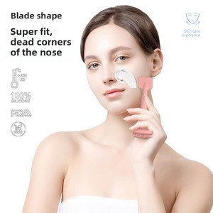 One-Piece DIY Handheld Integrated Dual-Head <b>Silicone</b> Face Mask Cleaning Brush Dropshipping for Outdoor Application Beauty <b>Tool</b> - Product Image 2
