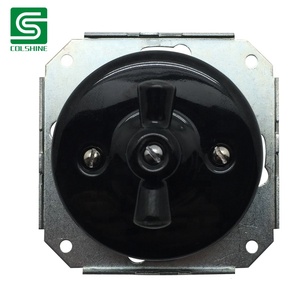 Interrupteur à bouton-poussoir en <span class=keywords><strong>porcelaine</strong></span>, interrupteur mural rétro en céramique encastré et <span class=keywords><strong>prise</strong></span> murale - Product Image 4
