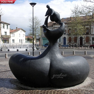 Statua della scultura del postino del bronzo dell'uomo grasso astratto di Jean Louis tou(della città - Product Image 3