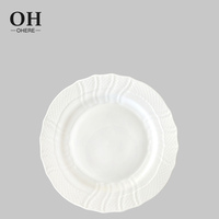 Assiettes de Présentation en Porcelaine Fine Blanc Pur, Écologiques, Durables, Élégantes et Modernes, Personnalisables pour Mariages - Vente en Gros
