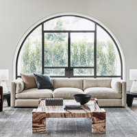 Wohnzimmer-Mittelpunkt: Luxuriöser Couchtisch aus Onyx-Marmor und Jadestein – Modernes Design für Ihr Café