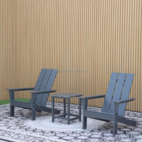 Chaise Adirondack pliable toutes saisons en plastique HDPE pour jardin, terrasse et extérieur