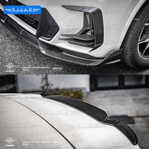 YICKU nouveauté pour BMW <span class=keywords><strong>X3</strong></span> G01 X3M G08 LCI <span class=keywords><strong>2023</strong></span> + mise à niveau SOOQOO Style sec en Fiber de carbone Kit de carrosserie avant lèvre arrière grille de diffuseur - Product Image 6