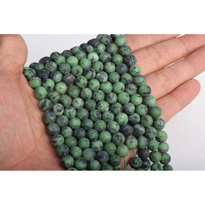 Bán Buôn Matte Frosted <span class=keywords><strong>Ruby</strong></span> Zoisite Cho Đồ Trang Sức Thủ Công Làm <span class=keywords><strong>Ruby</strong></span> Zoisite Đá Quý Vòng Lỏng Hạt 15.5" - Product Image 2