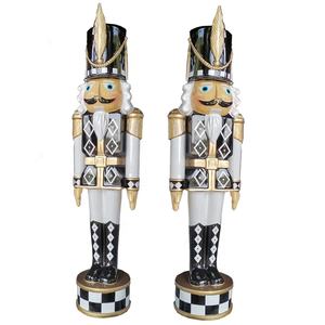 Grande statue de casse-noisette en fibre de verre, imperméable et durable, pour décorations festives de Noël, de remise de diplôme, de Thanksgiving, de la fête des Pères et autres événements, direct usine - Product Image 4