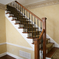 Balustre carré massif de style classique de haute qualité, noir, pour balcon, décoration intérieure, balustre d'escalier en fer forgé pour escalier