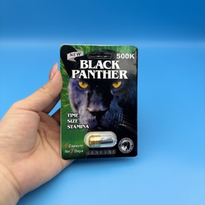 Best Selling Black Panther Capsule Black Panther 500k Single Take Plant Supplement Herbal <b>Blend</b> Capsule for Regular Men - Product Image 4