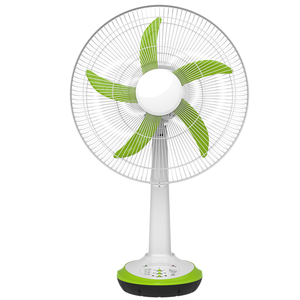 18 polegadas duas baterias AC/<span class=keywords><strong>DC</strong></span> portátil recarregável Solar ventilador com luz LED - Product Image 1