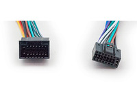 Câble d'extension de faisceau de câblage automobile 16 broches 400 mm avec connecteur ISO, faisceau de câblage audio de remplacement pour autoradio, en cuivre et PVC, pour unité principale