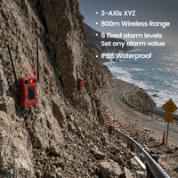 Moniteur de tremblements de terre, détecteur de chutes de pierres, capteur d'inclinaison XYZ, accéléromètre, IP66, fixation magnétique, alerte précoce aux chutes de pierres
