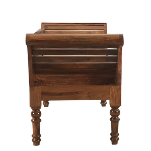 Elegante sillón Jodhpuri de madera, estilo Royal Deewan, con estructura de madera maciza, asiento cómodo y elegante, perfecto para sala de estar o salón moderno. - Product Image 4