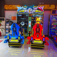 Máquina de Juego Arcade de Carreras para 2 Jugadores con Doble Movimiento y Disparos, Equipo Comercial que Funciona con Monedas para Centros de Juego
