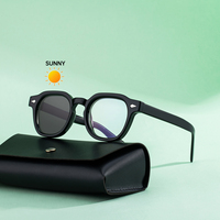 Lunettes de soleil photochromiques UV400 Partagas, style rétro, avec logo personnalisé, branches souples carrées, pour femmes et hommes
