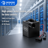 Pompe de refroidissement à eau OCOCOO 42W 1080LH, hauteur de refoulement 15M, haut débit, pompe de circulation à haute pression pour système de refroidissement liquide de serveur de centre de données