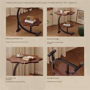 <span class=keywords><strong>Mesa</strong></span> Auxiliar Moderna de Estilo Nórdico <span class=keywords><strong>con</strong></span> Marco de Madera y Metal, Estante de Almacenamiento, Estilo Ligero y Lujoso, <span class=keywords><strong>Mesa</strong></span> de Noche para Sofá, <span class=keywords><strong>Mesa</strong></span> de Centro Sencilla - Product Image 5