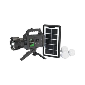 Kit di sistema a pannello solare per campeggio all'aperto luce solare a energia solare portatile kit di illuminazione per la casa ricaricabile Kit di immagazzinamento dell'energia