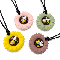 Collier de dentition en silicone à mâcher en gros, pendentif sensoriel à mâcher, jouet de dentition pour besoins de mastication autistes, jouets anti-stress
