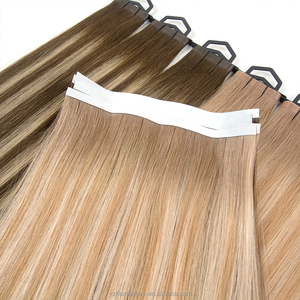 Wholesale Full Pu Skin Weft Russian Human Hair Tape Hair <b>Extension</b> Inject Invisible Skin Weft Tape in Human Hair <b>Extensions</b> - Product Image 2