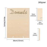 Support mural pour beignets en bois réutilisable, support pour beignets, convient à 9 beignets, présentoir pour buffet alimentaire pour mariage, fournitures pour baby shower