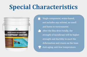 Revêtement imperméabilisant à base d'eau en polyuréthane à haute élasticité et haute résistance pour l'<span class=keywords><strong>imperméabilisation</strong></span> <span class=keywords><strong>sous</strong></span> les carreaux - Product Image 5