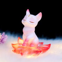 Tous les nouveaux produits 2024 statue renard neuf queues miniature renard résine figurine statue d'animaux