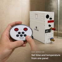 Générateur de vapeur pour spa à domicile 12KW pour salle de bain à vapeur avec panneau de commande numérique et tête de vapeur