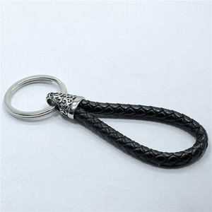 BXNK040 Fundición <span class=keywords><strong>de</strong></span> acero inoxidable Hombres Punk Gancho Final Trenza Cuerda <span class=keywords><strong>de</strong></span> cuero Llavero Cierre <span class=keywords><strong>de</strong></span> langosta - Product Image 5