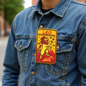 Patch in Tessuto Segno Zodiacale Leone 8x5cm Termoadesivo per Abbigliamento - Product Image 3