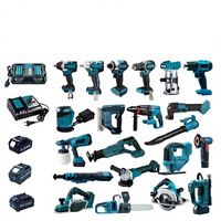 Kit Combinado de Herramientas Eléctricas Inalámbricas MKT de 18V, Juego de Herramientas Multiusos Sin Escobillas 5 en 1 con 4 Baterías para Construcción y Taller
