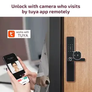 Aidmi Thông Minh Máy Ảnh Điện Tử Keyless Kỹ Thuật Số Sinh Trắc Học Vân Tay Phía Trước Ổ Khóa Cửa Với Peep Hình Ảnh