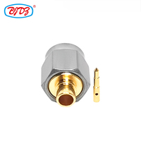 Prise mâle SMA d'approvisionnement d'usine pour le soudage à souder SS405 câble manchon à vis en acier inoxydable connecteur Coaxial Rf en Stock ROHS