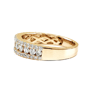 Grossiste HK – Bagues de fiançailles classiques en or blanc 18 carats, taille brillant, 56 pièces, 0,80 carat, sertissage en canal, qualité garantie - Product Image 2